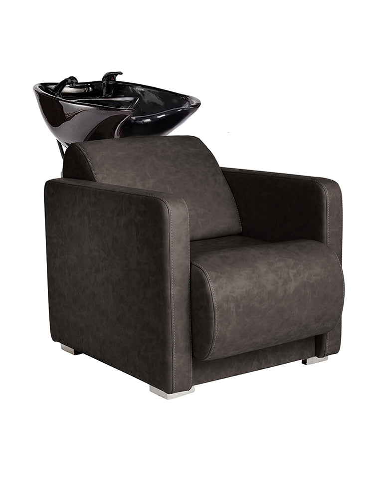Club Textured black - Sort vaskestol med sort kumme
